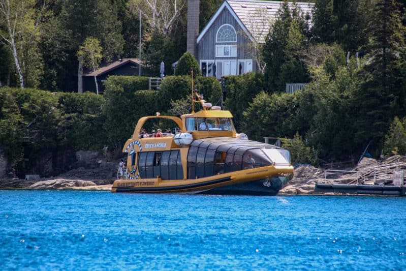 Tobermory glass bottom boat tours, tours Tobermory, cruise Tobermory, Bruce Peninsula National Park, Bruce Anchor Cruises